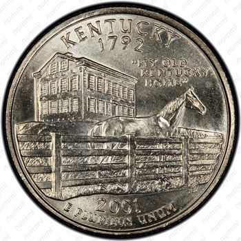 25 центов 2001, Кентукки - Реверс