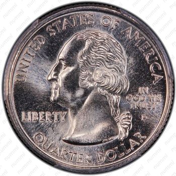 25 центов 2001, Вермонт - Аверс
