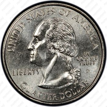25 центов 2002, Индиана - Аверс