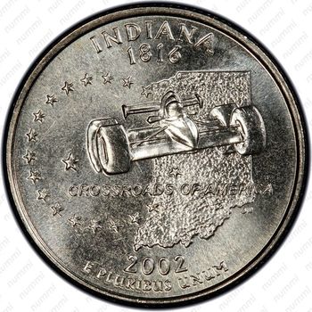 25 центов 2002, Индиана - Реверс