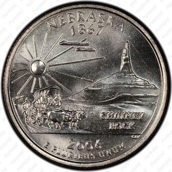 25 центов 2006, Небраска - Реверс