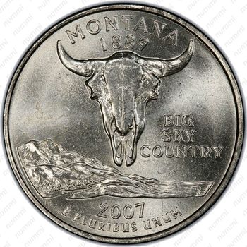 25 центов 2007, Монтана - Реверс