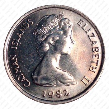 10 центов 1982, без обозначения монетного двора [Каймановы острова] - Аверс