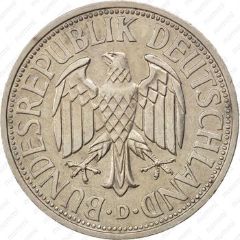 2 марки 1951, D, знак монетного двора: "D" - Мюнхен [Германия] - Аверс