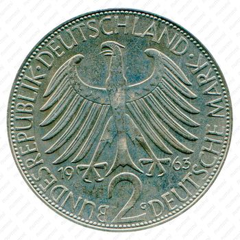 2 марки 1963, G, Макс Планк [Германия] - Аверс