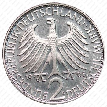 2 марки 1965, G, Макс Планк [Германия] - Аверс