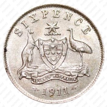 6 пенсов 1911 [Австралия] - Реверс