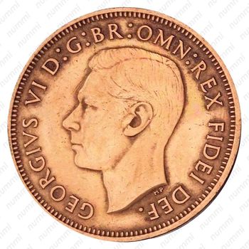 1/2 пенни 1951, PL, знак монетного двора: "PL" - Лондон [Австралия] - Аверс