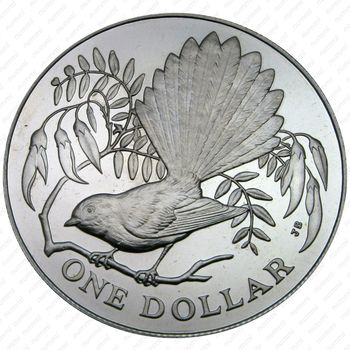 1 доллар 1980, Птицы Новой Зеландии - Веерохвостка [Австралия] Proof - Реверс