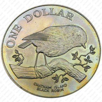 1 доллар 1984, Чёрный Робин (Остров Чатем) [Австралия] - Реверс