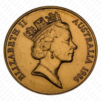 1 доллар 1986, Международный год мира [Австралия] - Аверс