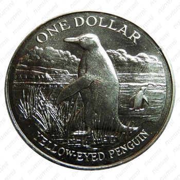 1 доллар 1988, Великолепный пингвин [Австралия] - Реверс