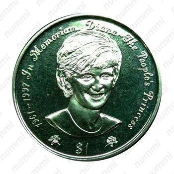 1 доллар 1997, В память о Принцессе Диане [Австралия] - Реверс