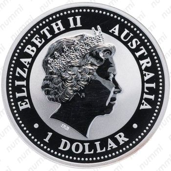 1 доллар 2001, год змеи [Австралия] - Аверс