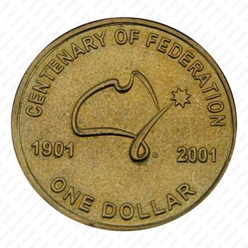 1 доллар 2001, столетие [Австралия] - Реверс