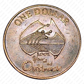 1 доллар 2002, Год отдаленных районов Австралии [Австралия] - Реверс