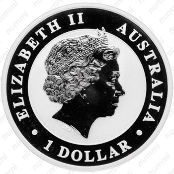 1 доллар 2015, 25 лет кукабуре [Австралия] - Аверс