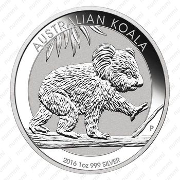 1 доллар 2016, коала [Австралия] - Реверс