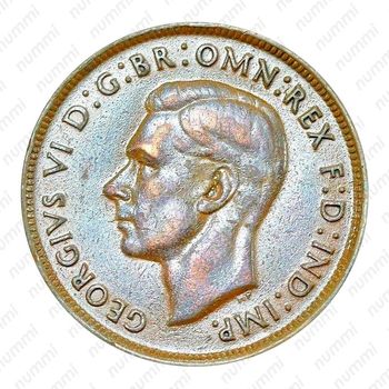 1 пенни 1947, без точки [Австралия] - Аверс