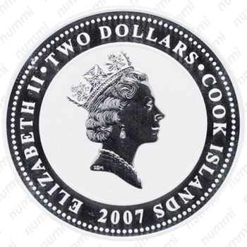 2 доллара 2007, Калашников [Австралия] Proof - Аверс