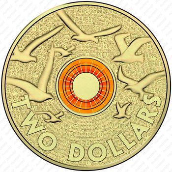 2 доллара 2015, День памяти [Австралия] - Реверс