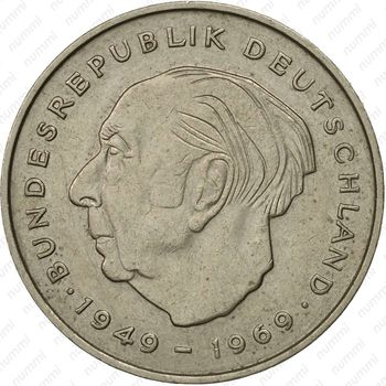 2 марки 1970, D, Хойс [Германия] - Реверс