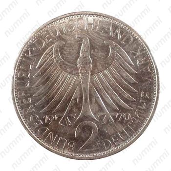 2 марки 1970, F, Планк [Германия] - Аверс