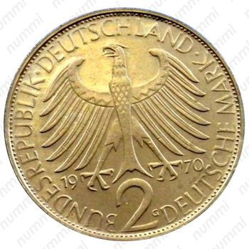 2 марки 1970, G, Планк [Германия] - Аверс