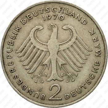 2 марки 1970, J, Хойс [Германия] - Аверс