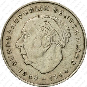 2 марки 1970, J, Хойс [Германия] - Реверс