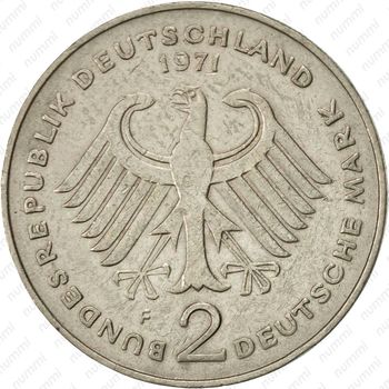 2 марки 1971, F, Хойс [Германия] - Аверс