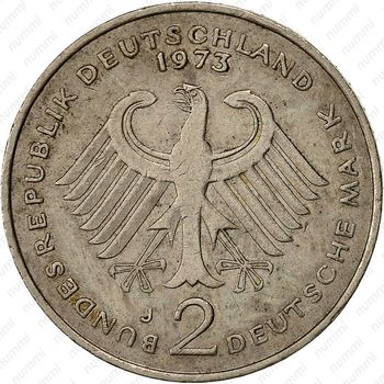 2 марки 1973, J, Хойс [Германия] - Аверс