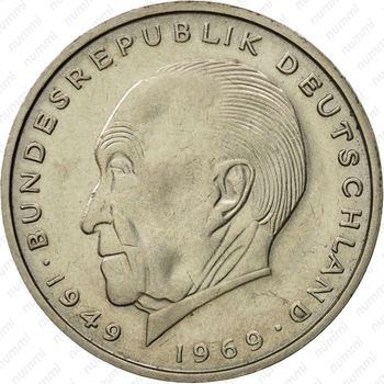 2 марки 1976, D, Конрад Аденауэр, 20 лет Федеративной Республике (1949-1969) [Германия] - Реверс