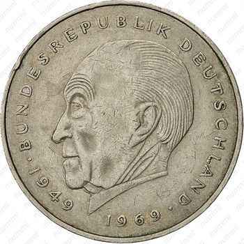 2 марки 1978, J, Конрад Аденауэр, 20 лет Федеративной Республике (1949-1969) [Германия] - Реверс