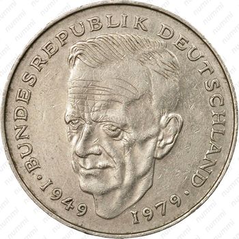 2 марки 1979, D, Курт Шумахер, 30 лет Федеративной Республике (1949-1979) [Германия] - Реверс