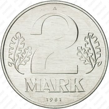 2 марки 1981 [Германия] - Реверс