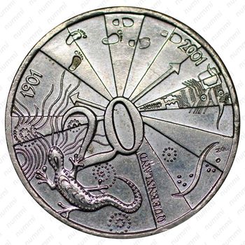 20 центов 2001, Квинсленд [Австралия] - Реверс