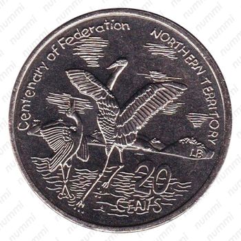 20 центов 2001, северные территории [Австралия] - Реверс