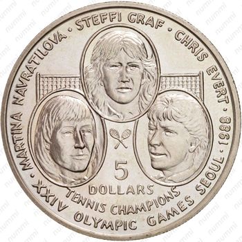 5 долларов 1988, теннис [Австралия] - Реверс
