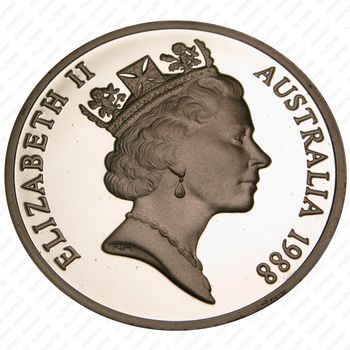5 долларов 1988, Здание парламента [Австралия] Proof - Аверс