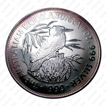 5 долларов 1990, кукабура [Австралия] - Реверс