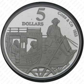 5 долларов 1995, Кобб и компания 1853 [Австралия] Proof - Реверс