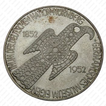 5 марок 1952, 100 лет Нюрнбергскому музею [Германия] - Реверс