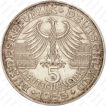 5 марок 1955, Людвиг Вильгельм [Германия] - Аверс