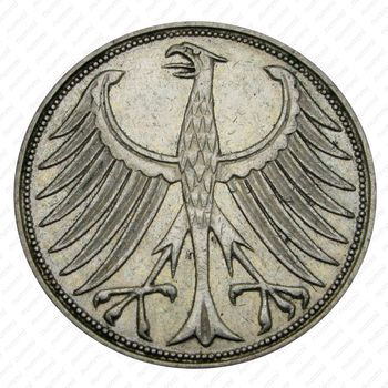 5 марок 1959, J, знак монетного двора: "J" - Гамбург [Германия] - Аверс