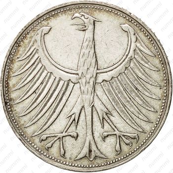 5 марок 1960, D, знак монетного двора: "D" - Мюнхен [Германия] - Аверс