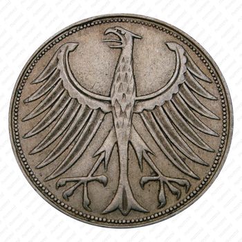 5 марок 1961, D, знак монетного двора: "D" - Мюнхен [Германия] - Аверс
