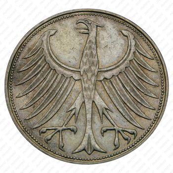5 марок 1963, J, знак монетного двора: "J" - Гамбург [Германия] - Аверс