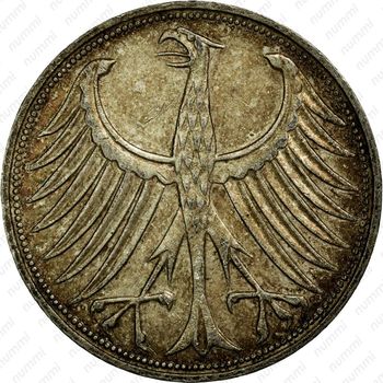 5 марок 1966, F, знак монетного двора: "F" - Штутгарт [Германия] - Аверс