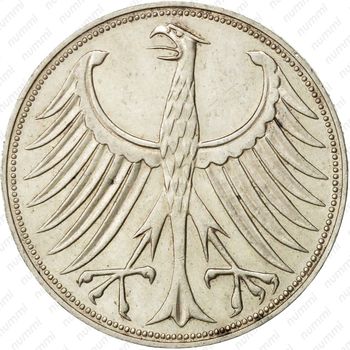 5 марок 1969, D, знак монетного двора: "D" - Мюнхен [Германия] - Аверс
